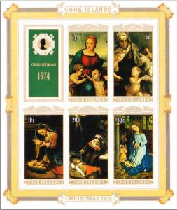 Cook Islands 1974 Scott 412-416a Christmas MNH