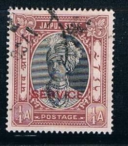 India Jaipur O12: 1/4a Raja Man Singh II official overprint, used, VF