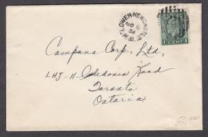 NEW BRUNSWICK SPLIT RING TOWN CANCEL COVER LOWER NEWCASTLE