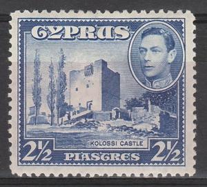 CYPRUS 1938 KGVI CASTLE 21/2PI