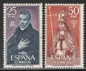 Spain #1595-96 ~ Cplt Set of 2 ~ Art, Greco, Religion ~ Unused, LHM  (1970)