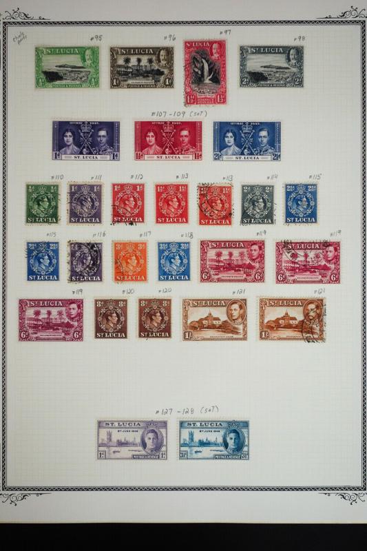 St Lucia 1800's to 1960's Stamp Collection