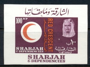 Sharjah 1963 Mi#MS34 red Cross centenary MS MUH
