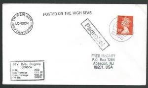 GB GERMANY 1990 ship cover KIEL PAQUEBOT...................................65536