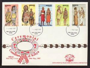 Kenya 403-407 Costumes U/A FDC