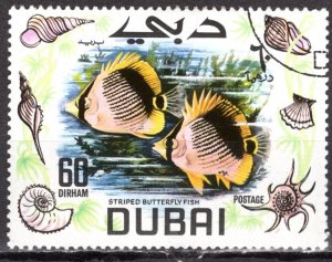 Dubai 1969: Sc. # 107; Used CTO Single Stamp