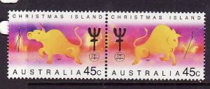 Christmas Is.-Sc#406a-unused NH set-Chinese New Year of the Ox-1997-