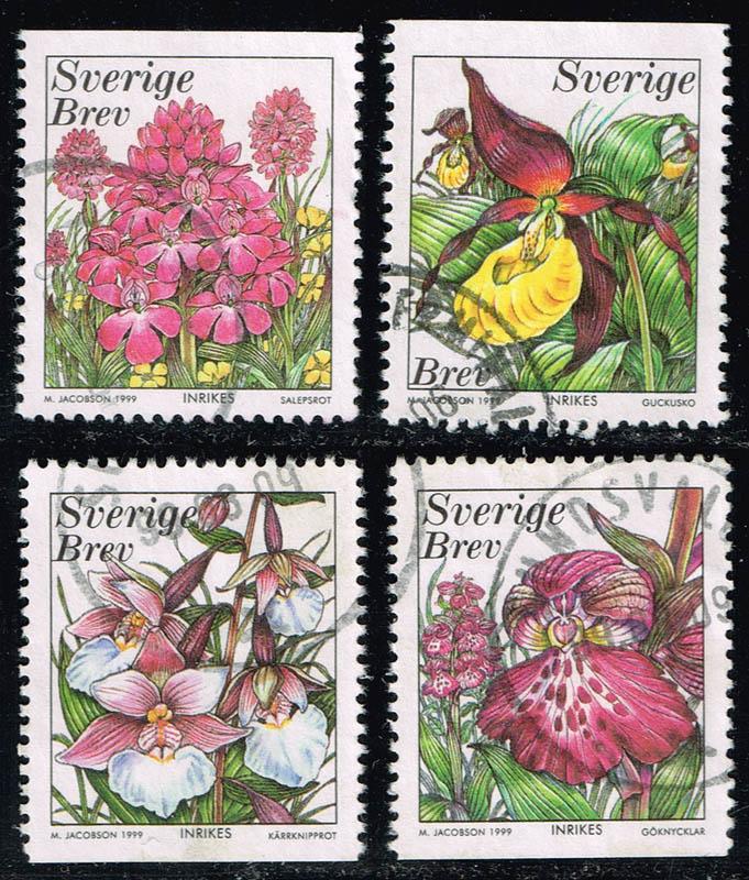 Sweden #2343-2346 Orchids Set of 4; Used (2.30)