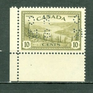 CANADA 1946 OHMS PERF. LAKES #O269 CORNER STAMP MNH...$8.00