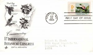 USA 1969 FDC Sc 1377 International Botanical Congress Artcraft Cachet Seattle WA