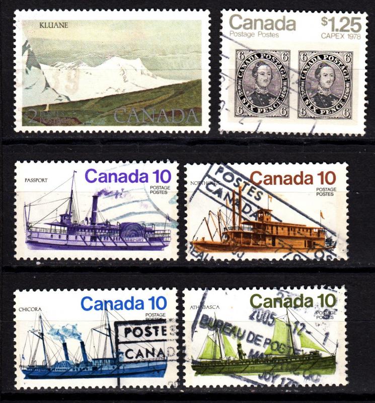 Canada 700-703,727,756 used