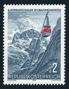 Austria 1017 2 stamps, MNH. Michel 1488. International Funicular Congress, 1975.
