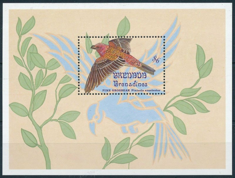 [108801] Grenada Grenadines 1993 Bird vogel oiseau Pine Grosbeak Sheet MNH