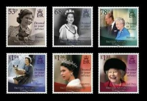 2021/11- BRITISH ANTARCTIC - QE II 95TH                  6V complet set MNH**TA