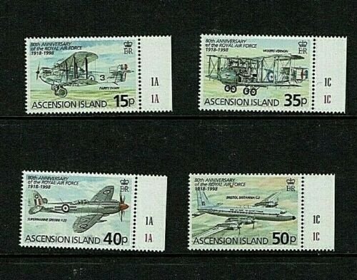 Ascension Island: 1998 80th Anniversary of the RAF,  MNH set  