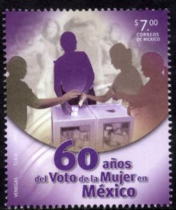 MEXICO 2834, WOMEN SUFFRAGE, 60th ANNIVERSARY. MINT NH VF.