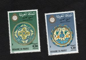 1981- Morocco - Blind Week-Health - Ceramics Plates-  Craf-Complete set 2v.MNH** 
