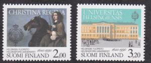 Finland # 815-816, Queen Christinia on Horse Back, NH, 1/2 Cat.