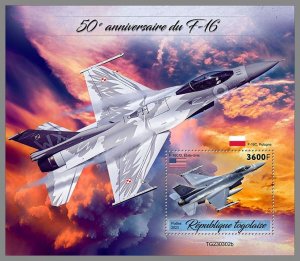 TOGO 2023 MNH 50th anniversary of the F-16 Airplanes S/S