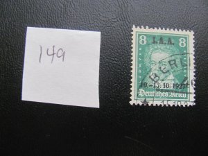 Germany 1927 USED SC 363 XF 85 EUROS (149)