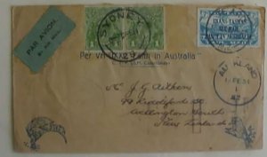 NEW ZEALAND ,AUSTRALIA TRANS TAMAN # 554 CAT 84 EURO (=$126.00)TEARO 13 FE 1934