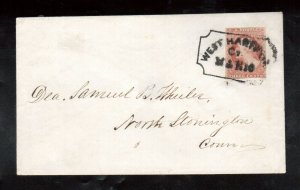 USA #11 Very Fine Used On Cover With Amazing Fancy Cancel **With Certificate**