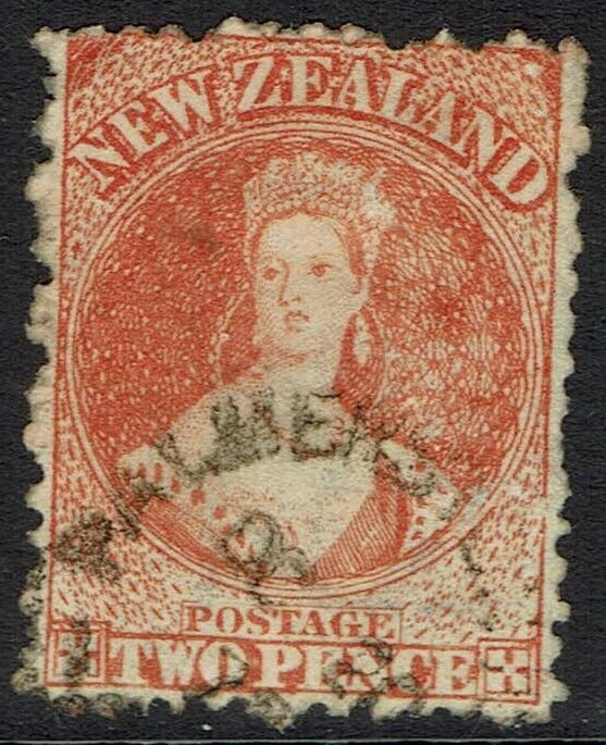NEW ZEALAND 1873 QV CHALON 2D WMK NZ USED 