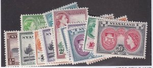 Nyasaland Scott # 97 - 111 set VF OG LH scv $ 64 ! nice colors ! see pic !