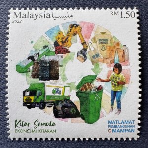 MALAYSIA 2022 Recycling Circular Economy - Recycle 1V Set MNH