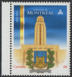 CANADA Sc. 1977 48c University of Montreal 2003 MNH