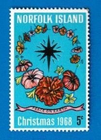 NORFOLK ISLAND SCOTT#121 1968 5c CHRISTMAS ISSUE - MNH