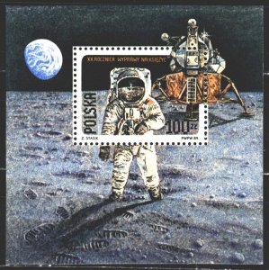 Poland. 1989. bl109. Space. MNH.