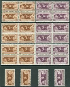 ITALY : 1933. Sassone #A54-55. 14 sets. All are PO Fresh & VF MNH. Catalog €280. 