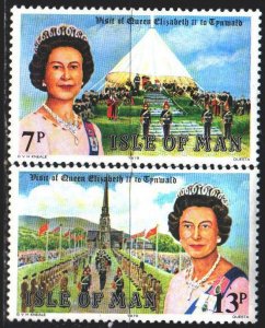 Isle Of Man. 1979. 150-51. Queen of England, visit. MNH.