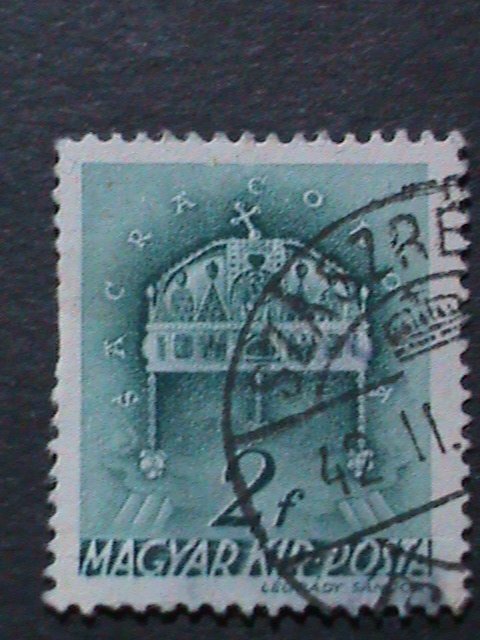 ​HUNGARY-1939 OVER 83 YEARS-VERY OLD-CROWN OF ST. STEPHEN USE STAMPS VERY FINE