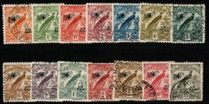 NEW GUINEA SG163/76 1931 AIR MAIL SET WITH DATES FINE USED