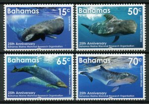 Bahamas Whales Stamps 2017 MNH Marine Mammal Research Pt II Animals 4v Set