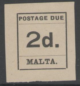 MALTA SGD4 1925 2d POSTAGE DUE MTD MINT 