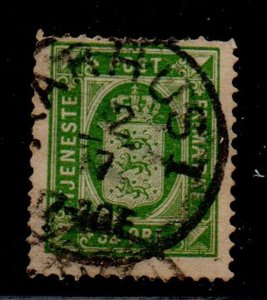 Denmark Sc O9 1875  16 ore green Official stamp used