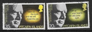 PITCAIRN ISLANDS SG155/6 1974 CHURCHILL FINE USED