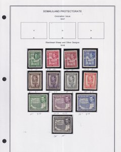 SOMALILAND PROTECTORATE 1903-1958 Neat collection on printed 3 - 36526