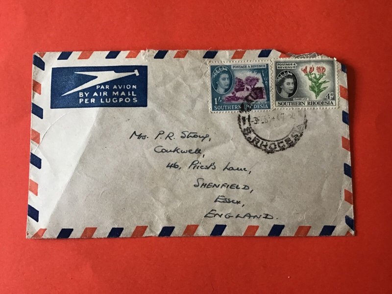 Southern Rhodesia 1949 Air Mail To England  Stamp  Cover R45721 
