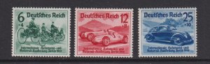 Germany #B134-B136  MNH  1939 early automobiles