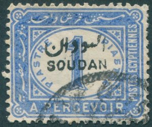 Sudan 1897 1p ultramarine Postage Due SGD3 used