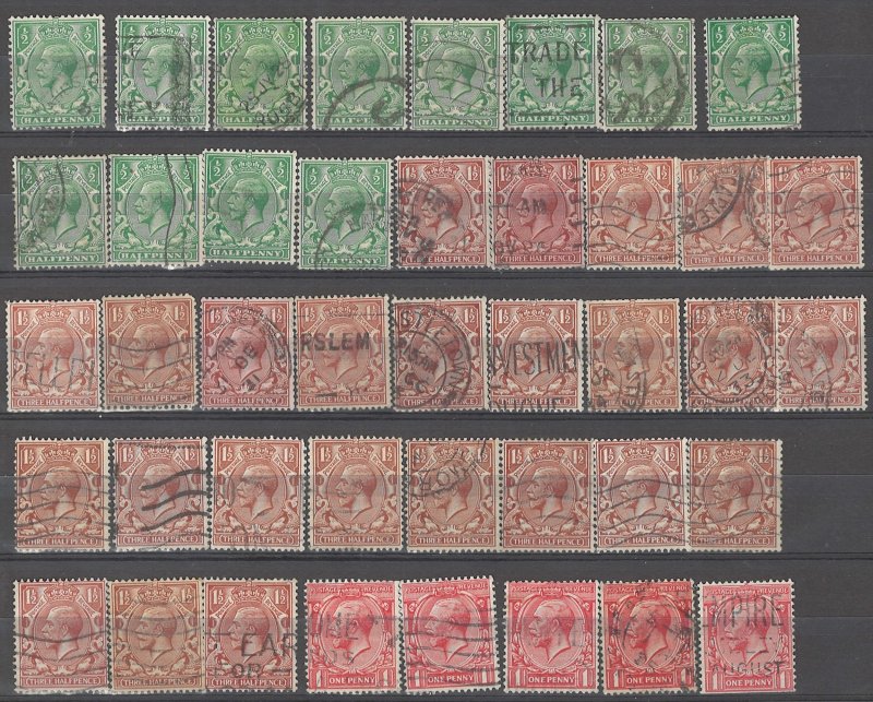 COLLECTION LOT # 3842 GB #159-61 43 STAMPS INVERTED WTMK 1912 SWCV+$26