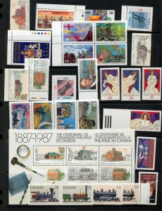 CANADA 1980s MNH MH (70+Items)FaceApx$40(Top 539