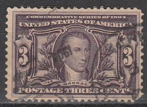 US #325 F-VF Used CV $30.00 (A3056)