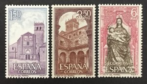 Spain 1968 #1552-4, Monastery, MNH.