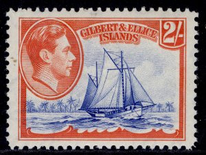 GILBERT & ELLICE ISLANDS GVI SG52, 2s deep ultramarine & orange-red, NH MINT.