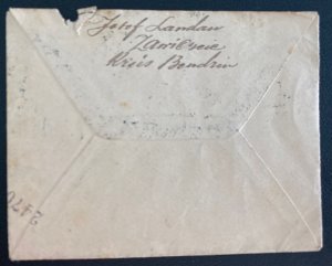 1916 Zawiercie Poland Germany Cover To Karlsbad Provisional Stamps